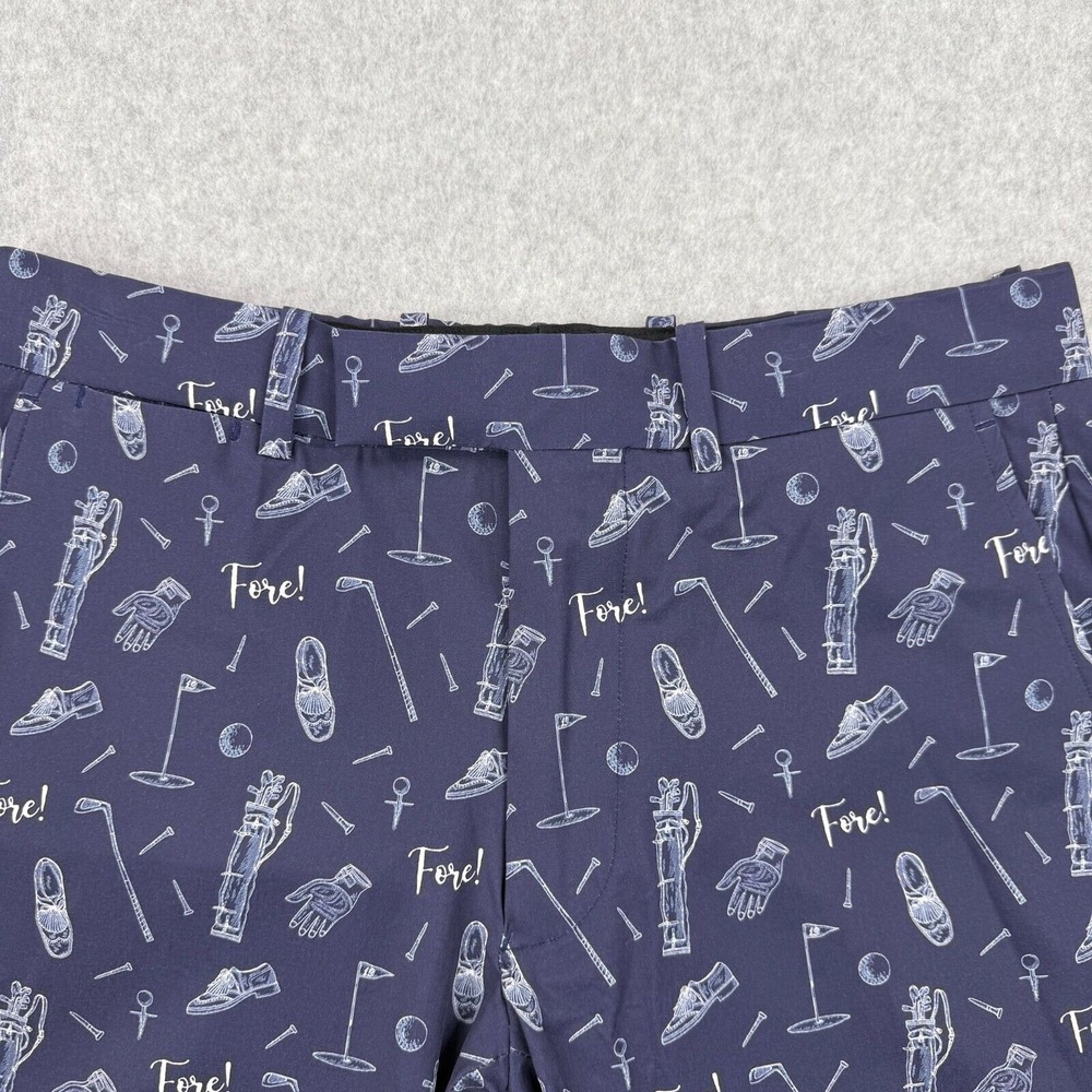 Ralph Lauren RLX Shorts Mens 29 Blue Slim Fit Performance Golf All Over Print - Picture 3 of 13